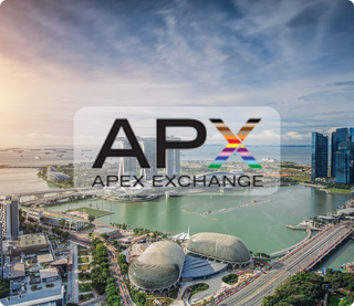 Logo of Apex on a background of a Singapour