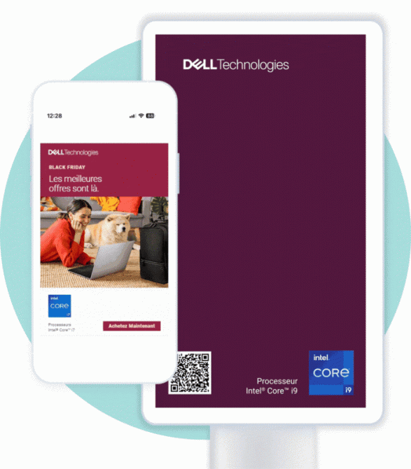 Mobile & DOOH ad for Dell