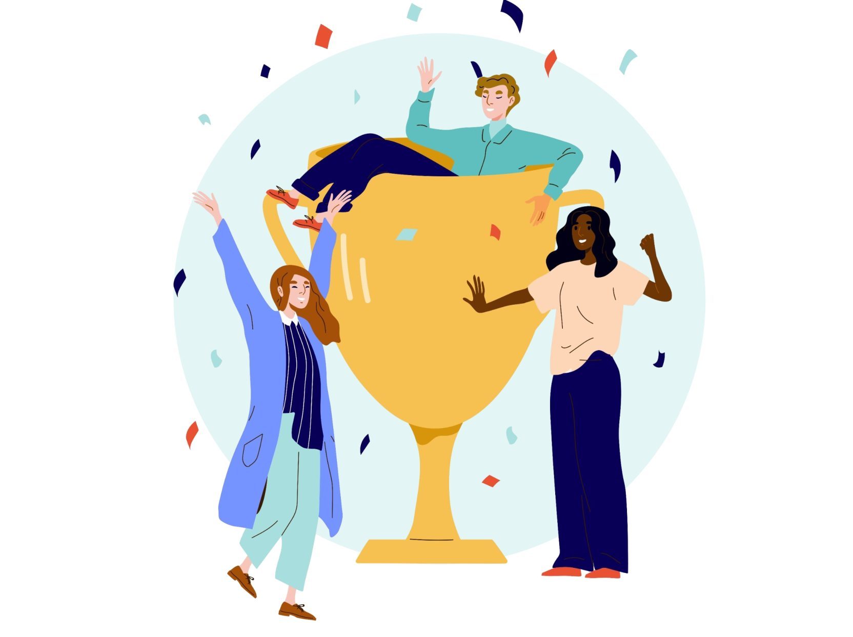 Award Celebration Illustration, Best Location Data Platform Locala