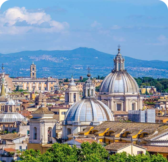 Bird's eye view of Roma