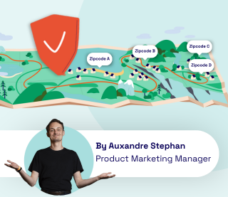 Thummbnail showing a headshot of Auxandre Stephan and the map of a village with different zip codes