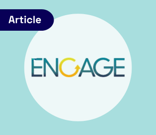 Logo of the magazine engage with the banner : "article"