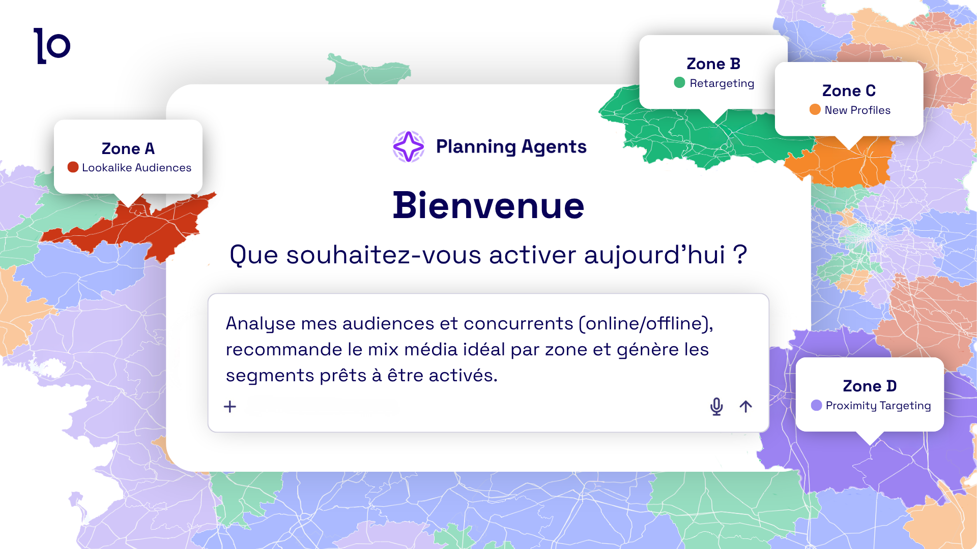 Optimisez votre stratégie média avec Planning Agents : analyse des audiences, ciblage intelligent par zone et recommandations personnalisées pour activer les bons segments au bon moment.