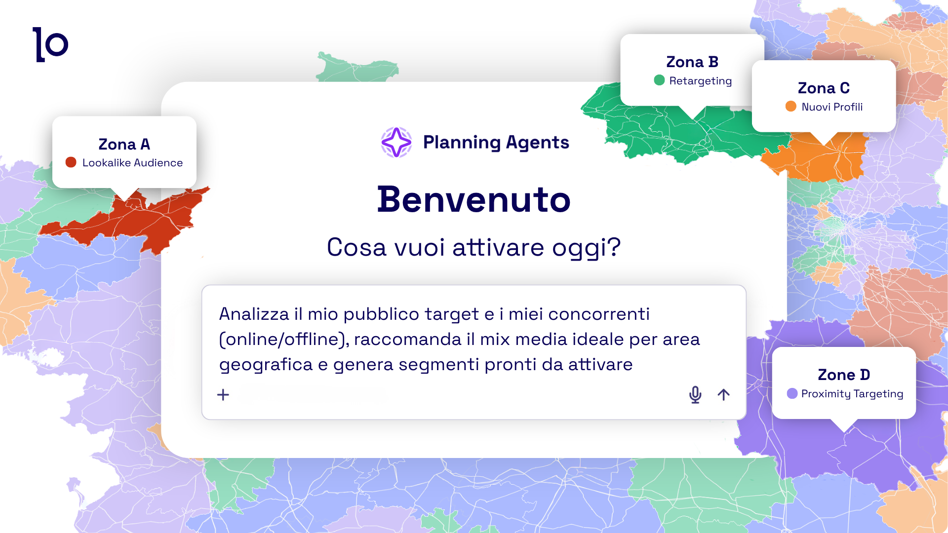 Screenshot della finestra di chat di Planning Agents